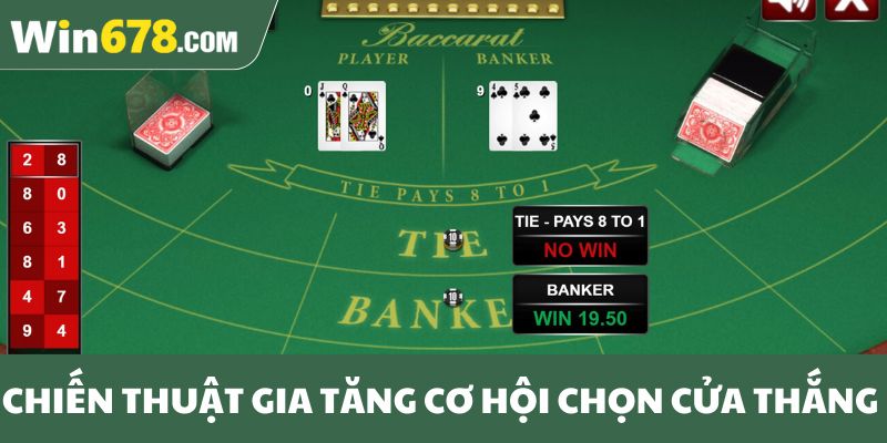 Chiến thuật gia tăng cơ hội chọn đúng cửa thắng cược