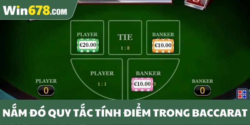 Nắm đó quy tắc tính điểm trong game Baccarat